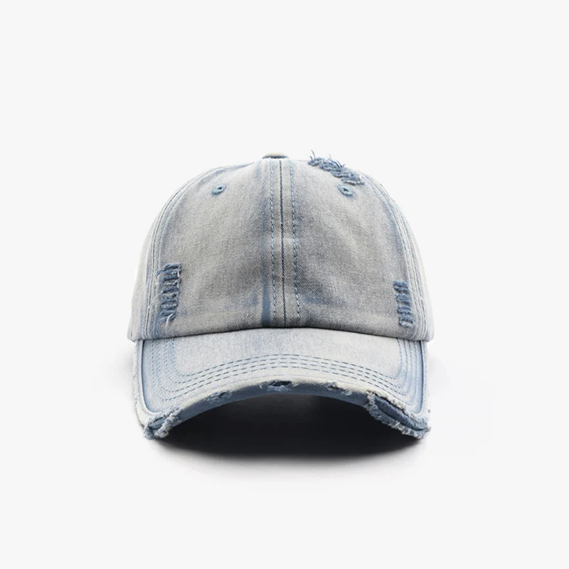 BEAUTODAY Baseball Cap Women Denim Cotton Adjustable Solid Color Old School Retro Y2K Hat Spring Ladies Accessories 96551