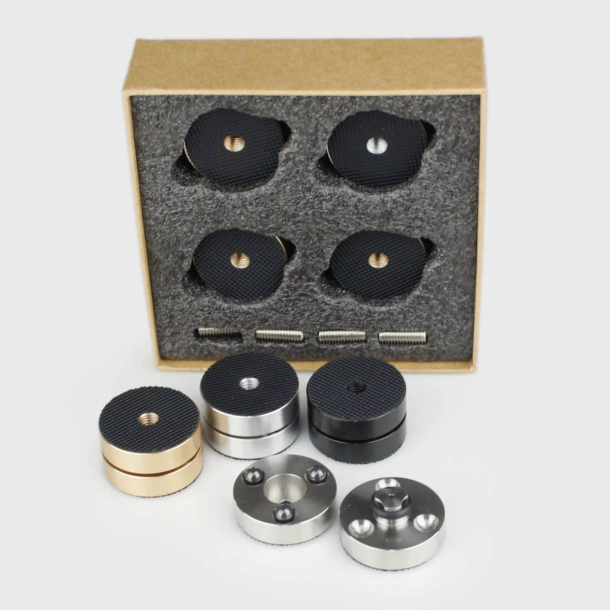 

Latest HiFi Audio Speakers Amplifier CD Player Steel ball Anti-shock Absorber Foot Feet Pads Vibration Absorption Stands Spikes