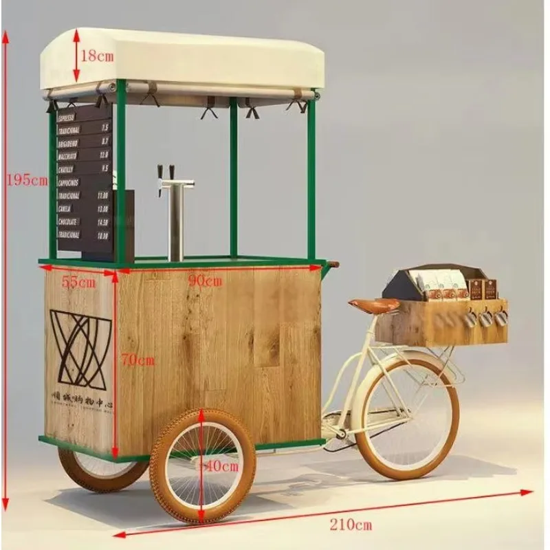 Manufacturer Well Made Customized Outdoor Promotional Rideable Mobile Coffee Food Truck Stall Customized