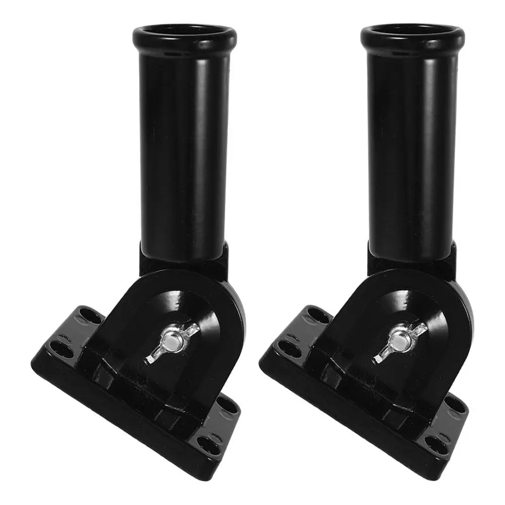 2Pcs Wall Mounted Flagpole Bracket Adjustable Angle Flag Holder Metal Stand for Outdoor Garden Porch Flag Pole Holder Mount