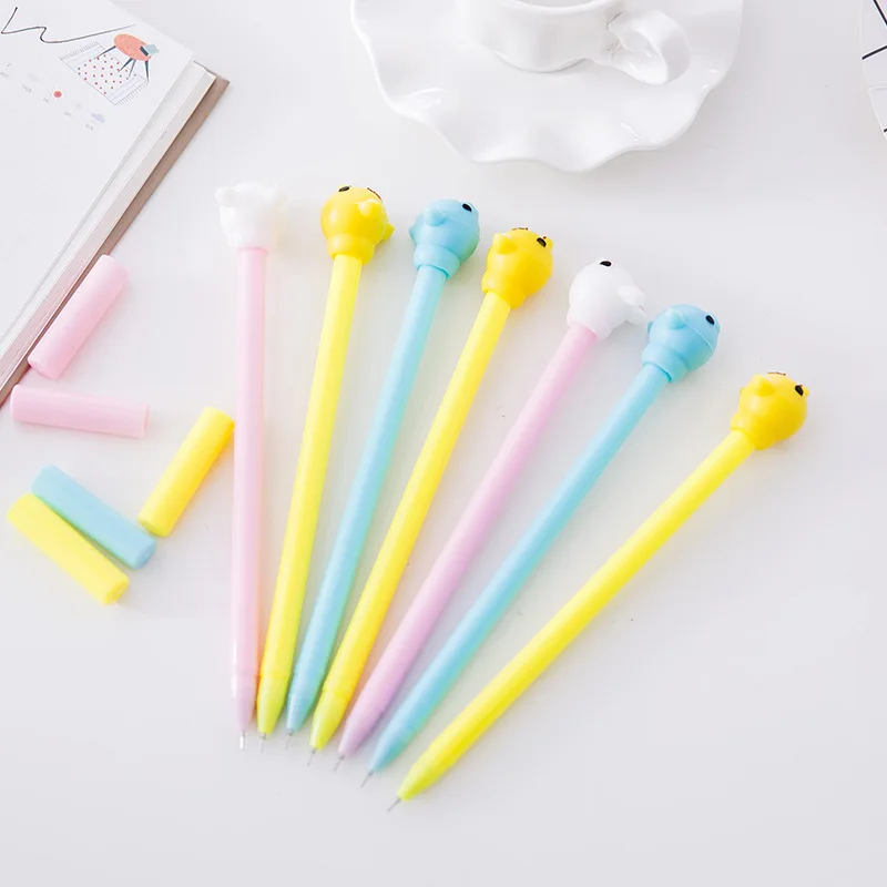 

Korean Version of Animal Head Full Needle Gel Black Pen Student Writing Stationery Office Kawaii School Supplies