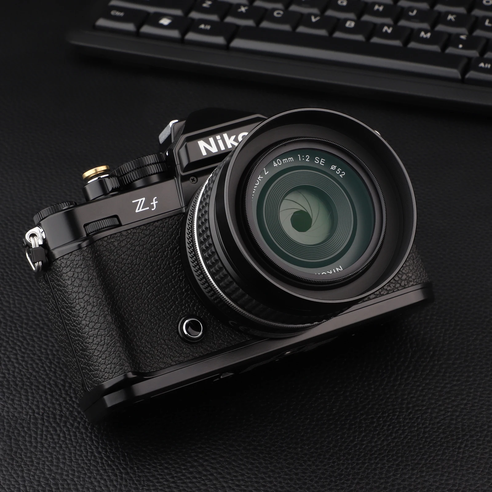 Paraluce in metallo Haoge per obiettivo Nikon NIKKOR Z 40mm f/2, Z 28mm f/2.8, Z 28mm f/2.8 (SE), cappuccio a vite, compatibile con obiettivo da 52mm