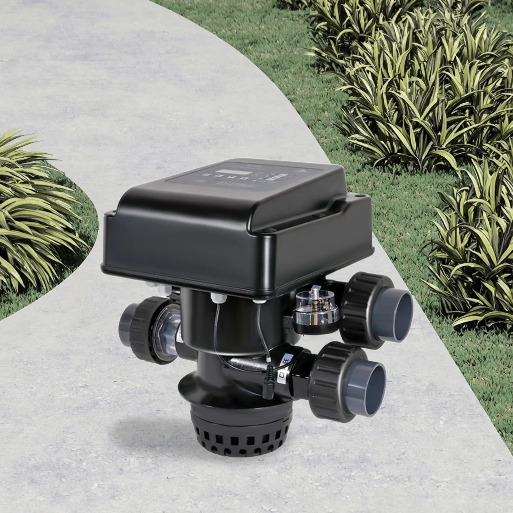 Electric pool sand tank filter equipment automatic backwashing multi-control angle structural water