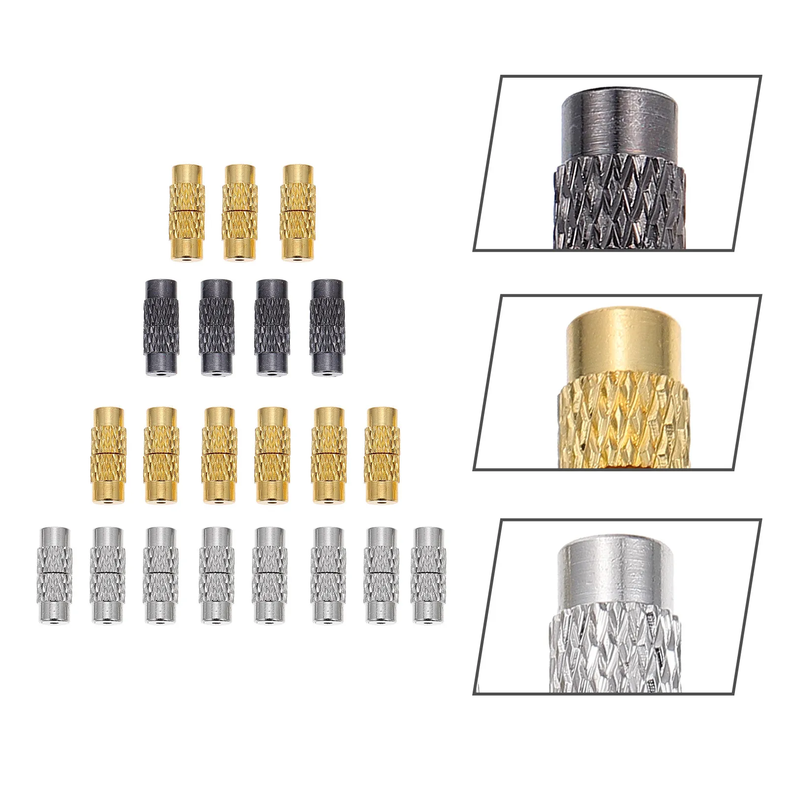 

120Pcs Screw Buckles for Jewelry Brass Clasp Caps DIY Bracelet Necklace Making Delicate Fashionable Connectors End Tips
