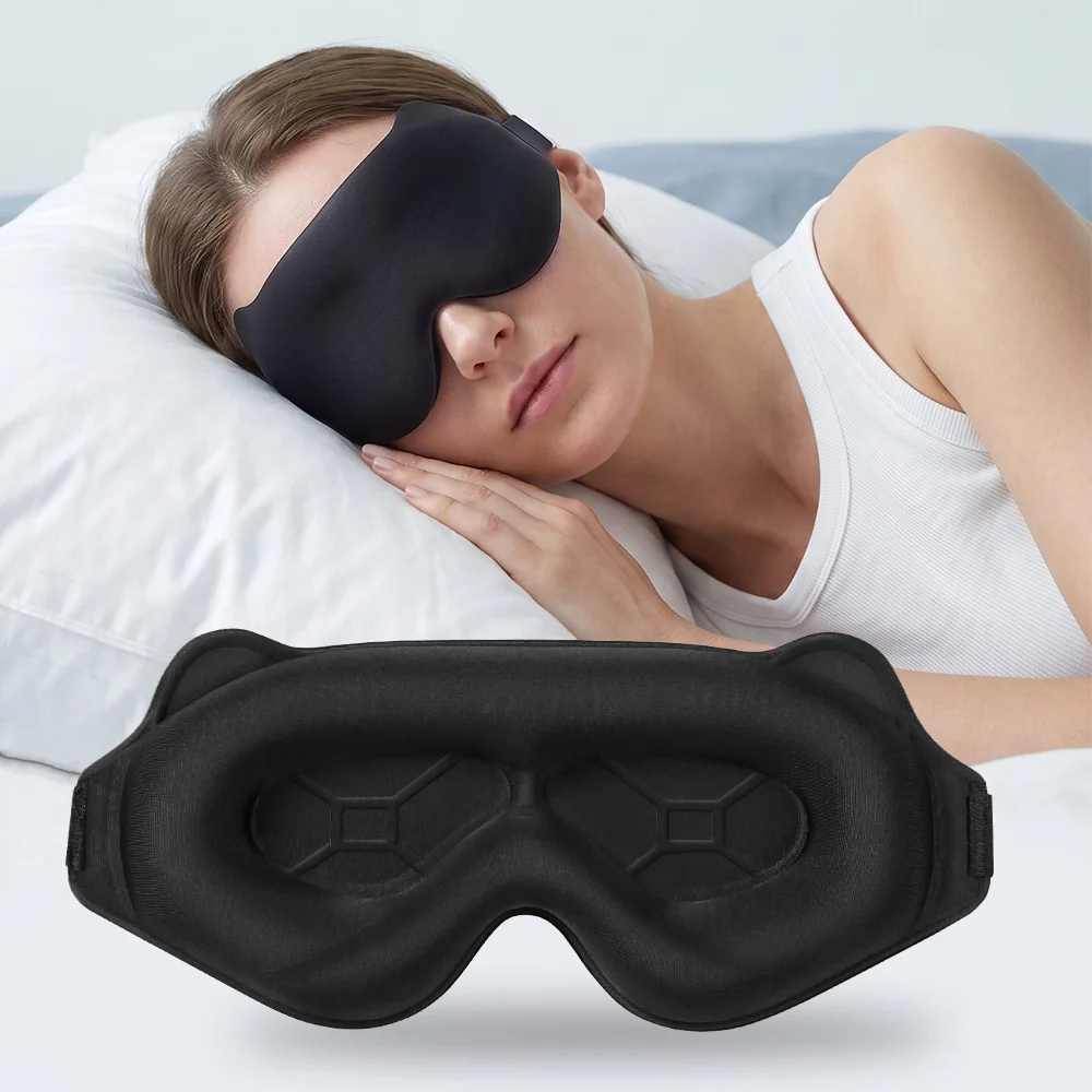 3D Stereoscopic Shading Sleep Eye Mask, Breathable, Does Not Press on Eyes, For Men and Women, Ideal for Students’ Afternoon Sno