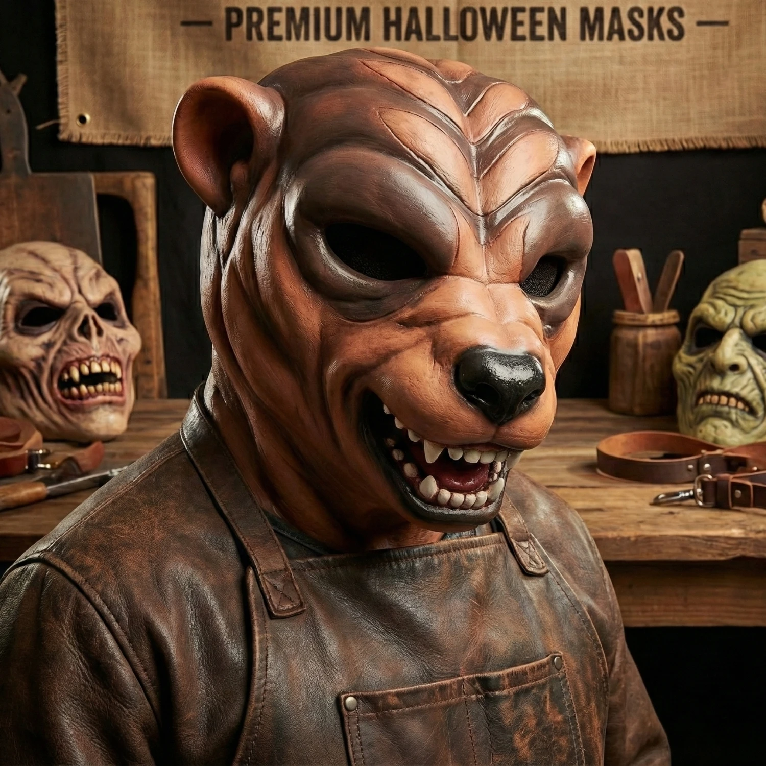 Hotline Miami Bear Mask Cosplay Design confortevole e traspirante per adulti e bambini Accessorio essenziale per le feste di Halloween