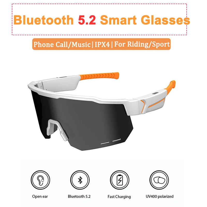 Smart Glasses Bluetooth 5.2 Earphones Sunglassess Wireless Riding Sport Headphone UV400 Polarized Music Calling Eyeglassess