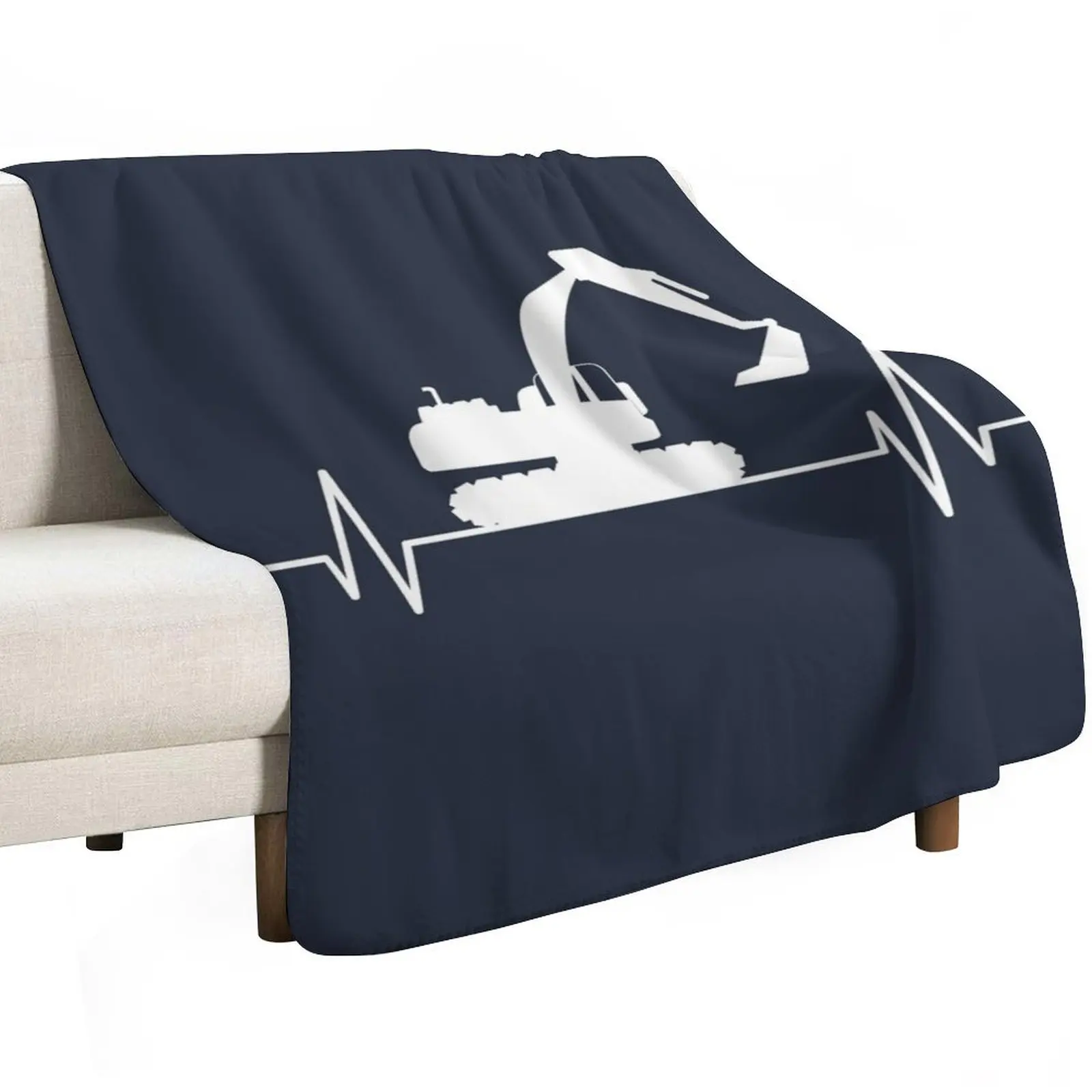 Excavatorheartbeat ,Backhoe lover Excavator digger Throw Blanket Moving Sofa wednesday Blankets For Bed christmas gifts Blankets