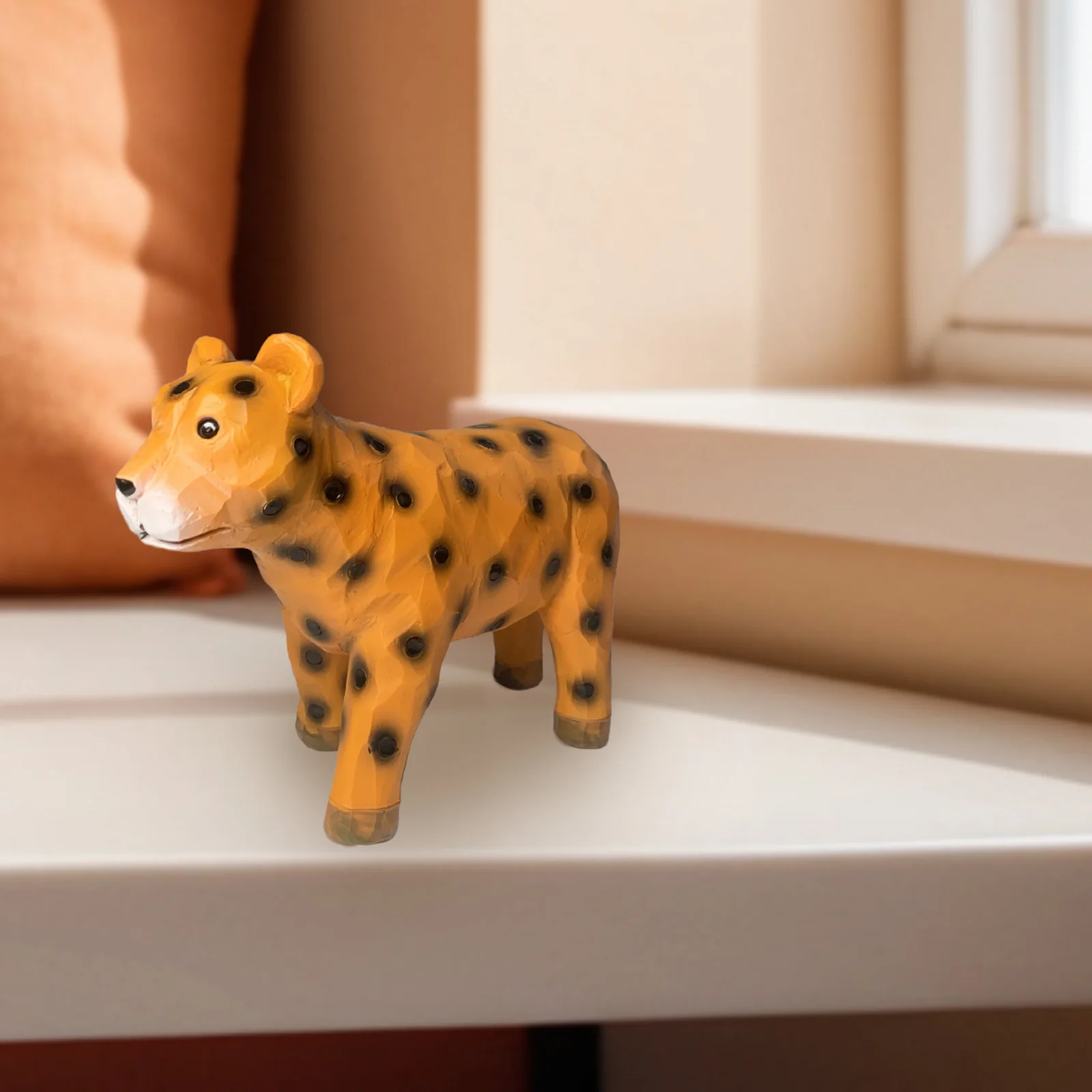 

Cute resin leopard decoration statue imitation willow animal sculpture home office decoration pet craft