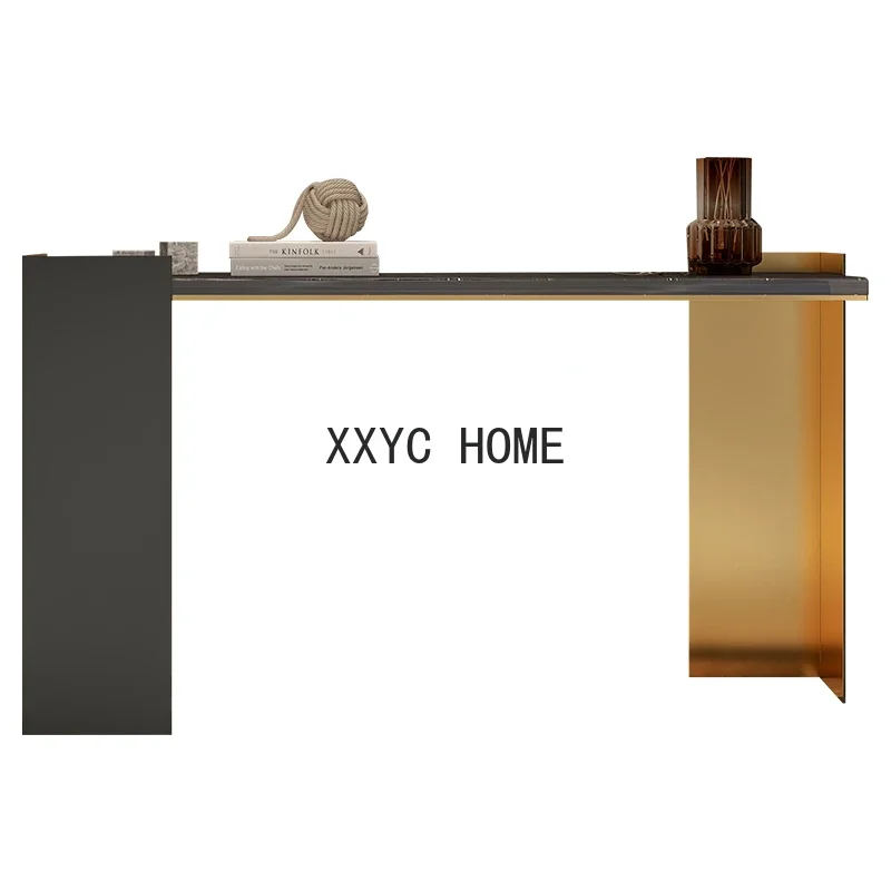 

Консоль для столов из кованого железа, украшение для гостиной, мраморный золотой входной шкаф