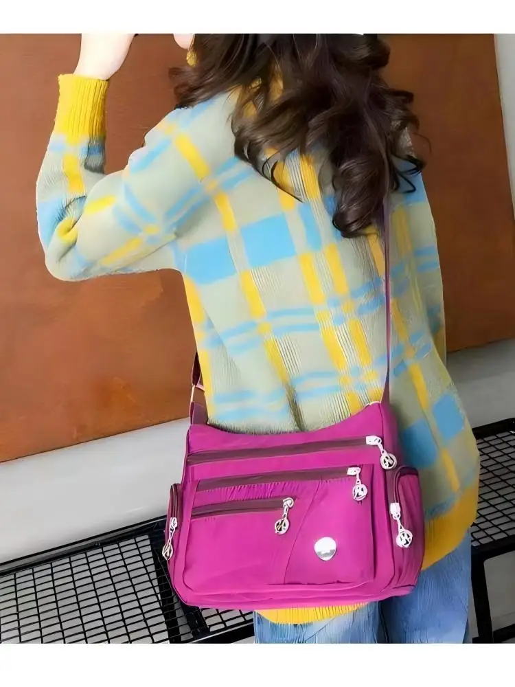 Nuevo bolso bandolera impermeable de nailon para mujer, bolso de hombro informal multifuncional para compras diarias y viajes