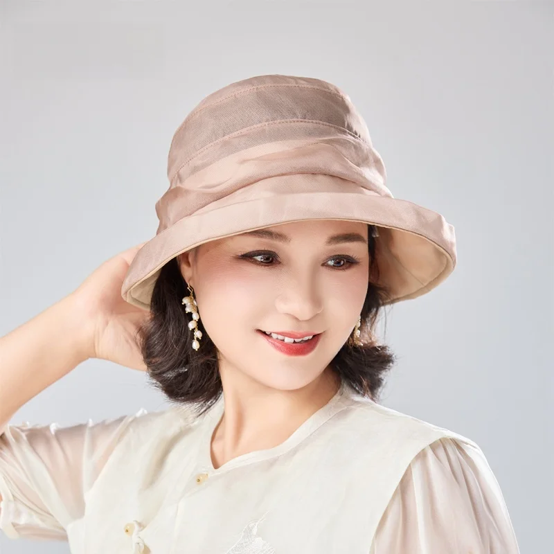 elegante-cappello-da-pescatore-in-seta-cappello-a-secchiello-con-tesa-rotonda-traspirante-protezione-solare-versatile-per-donna-estate-2025-giovani-mezza-eta-anziani