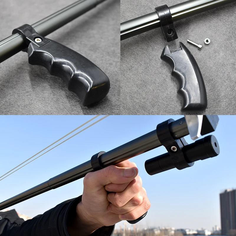 High Precision Straight Rod Telescopic Slingshot High Power Flat Rubber Band Stainless Steel Catapult Outdoor Hunting Shooting