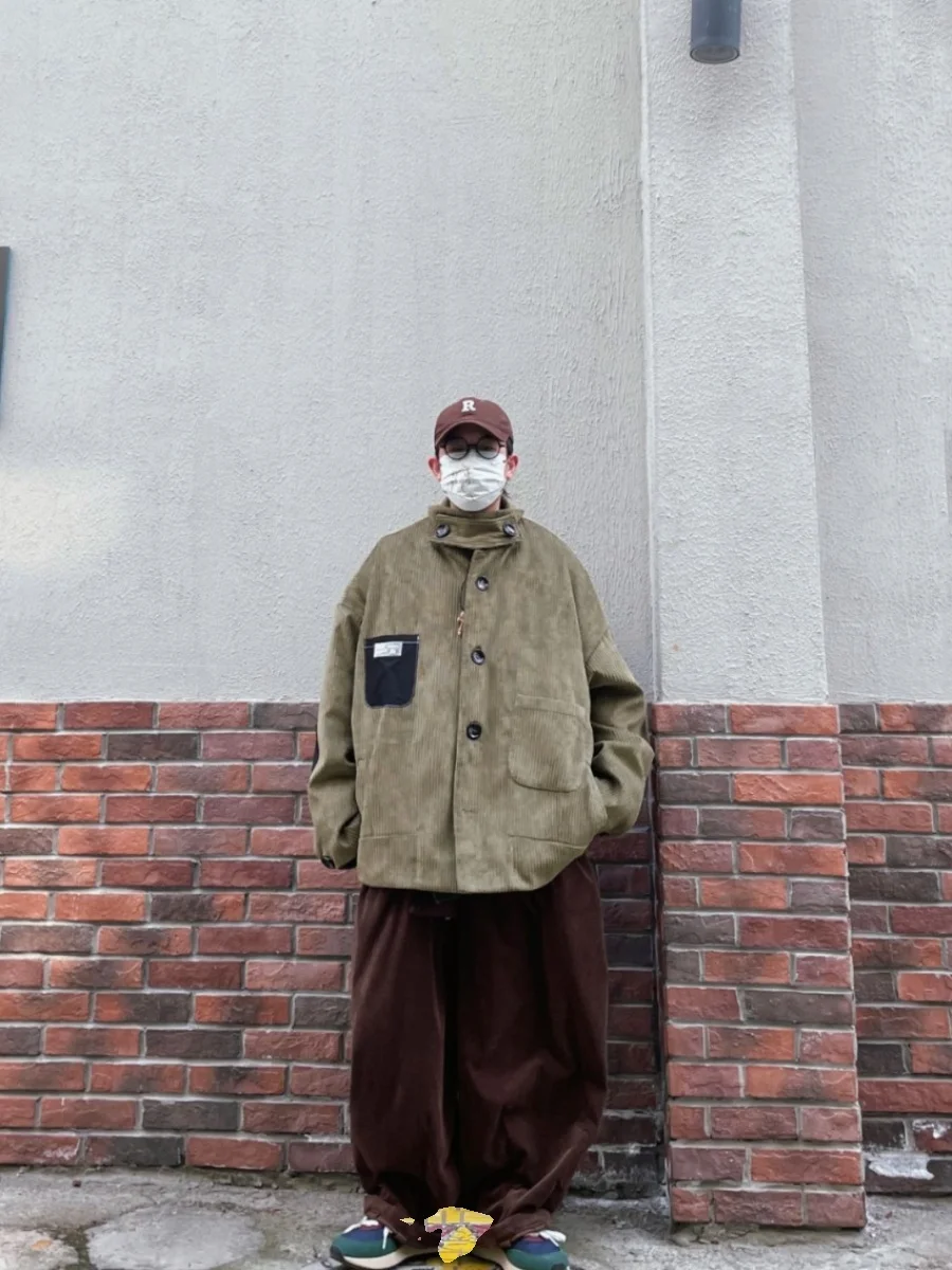 

American Retro Corduroy Jaet Men's Autumn Winter Trendy Oversize Original National Street Workwear Jaet High Street Sle
