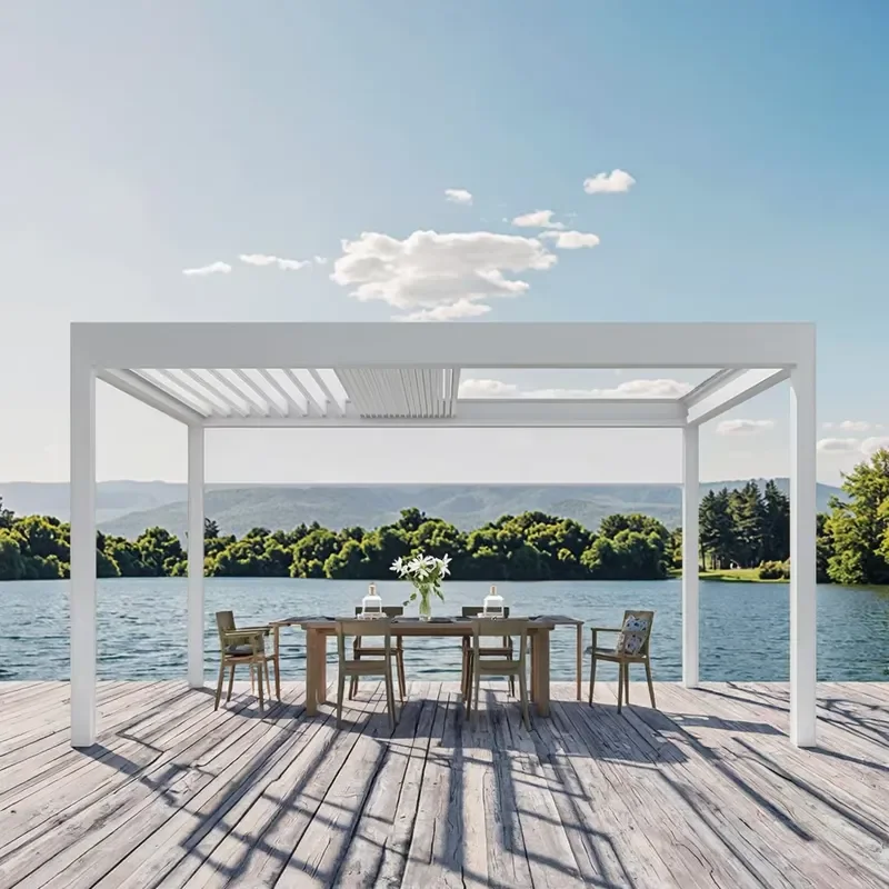 Outdoor Automatic Retractable Pergola Louvred Roof for Aluminum Retractable Louvered Pergola