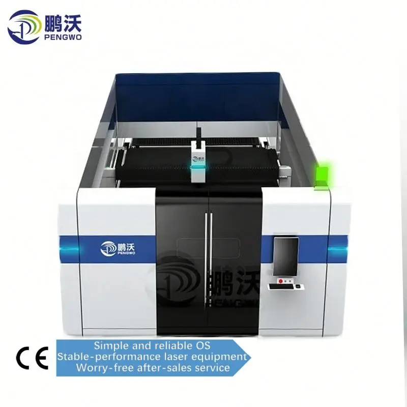 High Performance 30000W/60000W Fiber    Cutter Enclosed Automatic Exchange Platform for Stainless Steel Aluminum Supports PLT