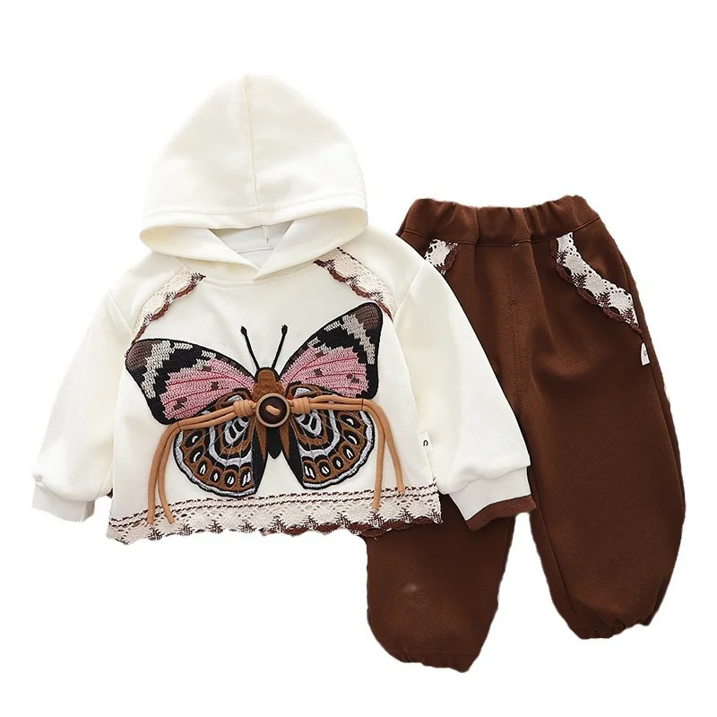 

New Spring Autumn Fashion Baby Clothes Suit Children Girls Hoodies Pants 2Pcs/Sets Toddler Casual Sports Costume Kids Tracksuits