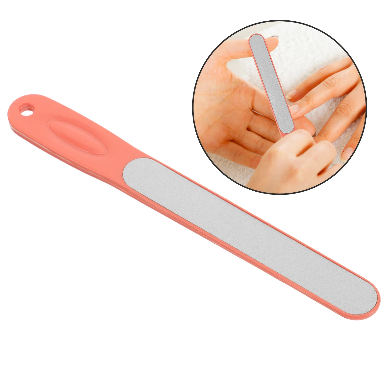 Lima per unghie Strumento per manicure in acciaio inossidabile Tagliaunghie per unghie dei piedi Portatile Durevole Lunga durata Uso domestico in salone Facile da trasportare