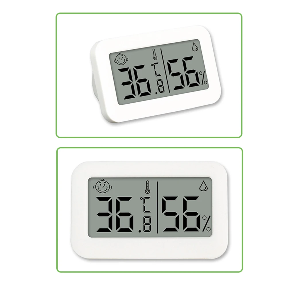 LCD Electronic Digital Temperature Humidity Meter Indoor Outdoor Thermometer Hygrometer for Homes Bedrooms Baby Rooms Offices