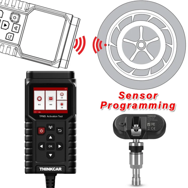 ThinkCar TP T90 Narzędzie do aktywacji TPMS OBD2 Samochodowy diagnostyczny programator kodu usterek Czujnik ciśnienia w oponach Narzędzie serwisowe