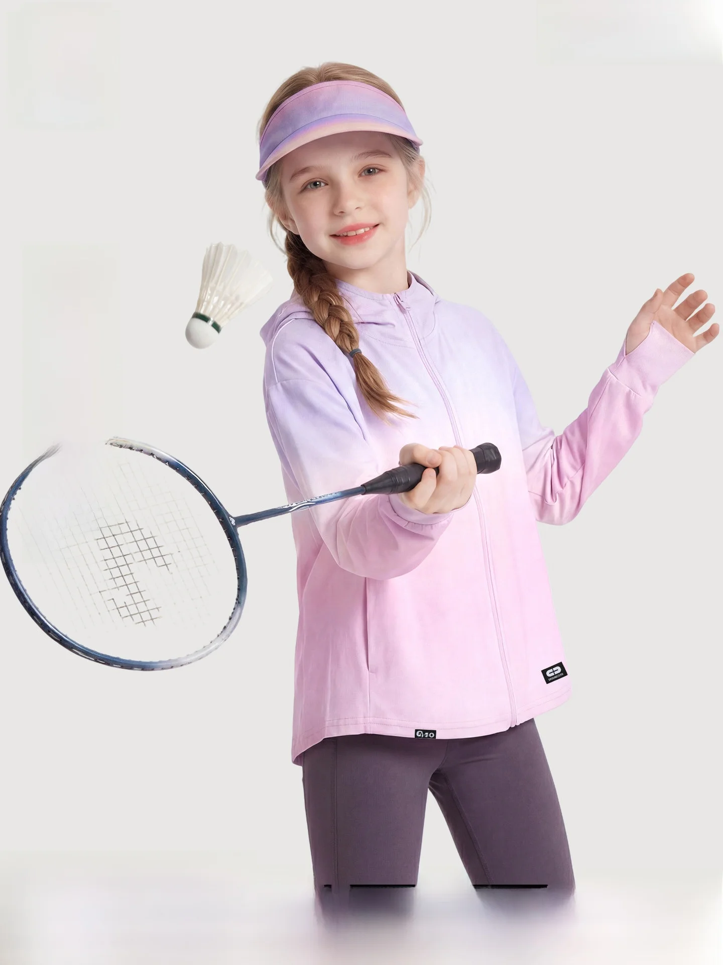 ropa-de-proteccion-solar-para-ninas-con-degradado-de-color-suave-al-tacto-ligera-transpirable-de-manga-larga-con-cierre-y