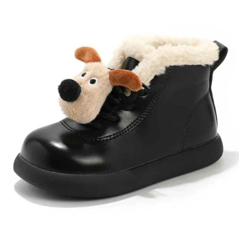 

Winter Kids' Ankle Boots Princess Snow Boots for Girls & Boys Fleece Lined Warm Soft Sole Anti-slip Children's Cotton Shoes