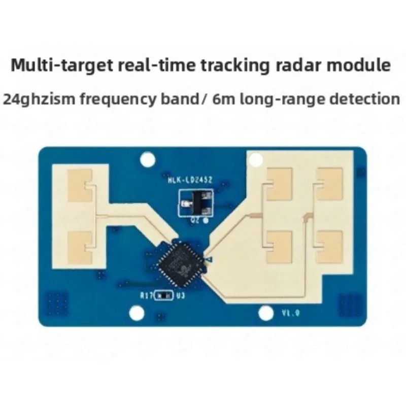 24G Multi Target Human Body Positioning Tracking Radar Module LD2452 One Transmit Two Receive Wall Mount Indoor