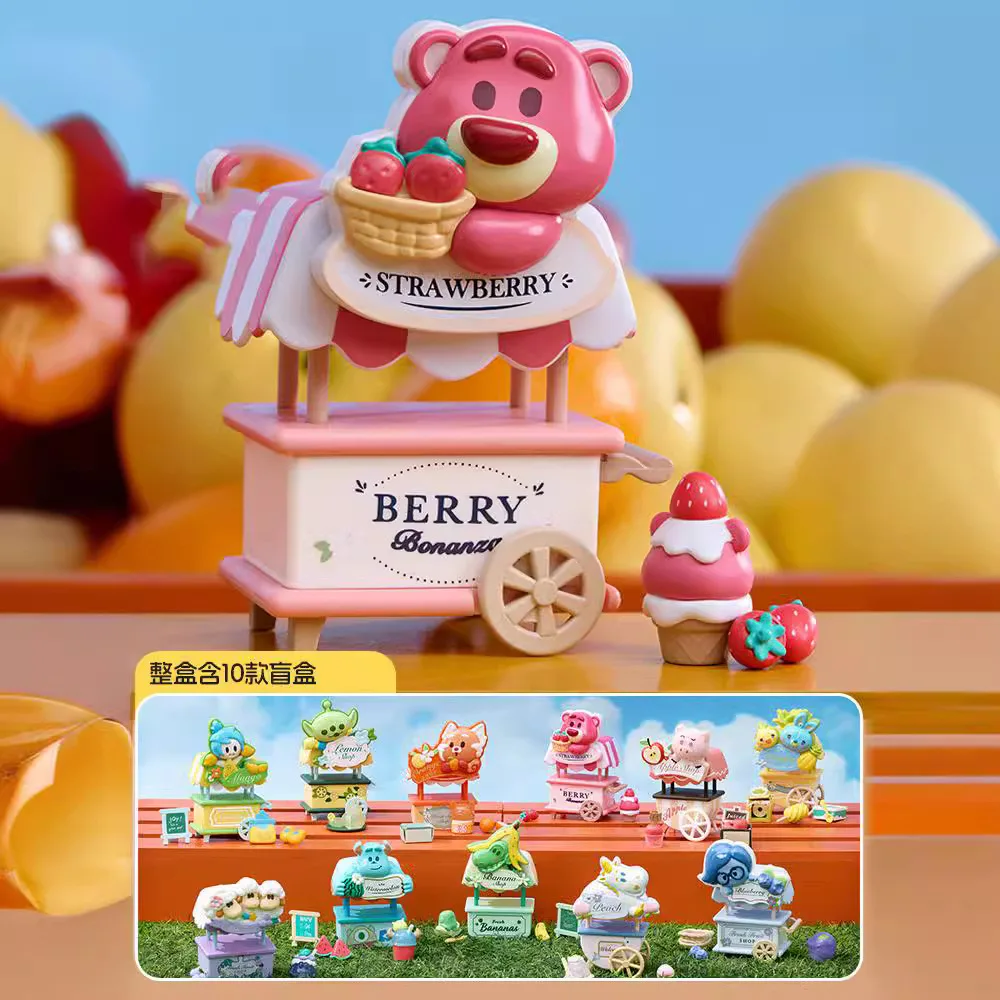 Original Disney Pixar Blind Box Toy Story Lotso Fruit Market Series Anime Figure Mystery Box Trendy Desktop Ornament