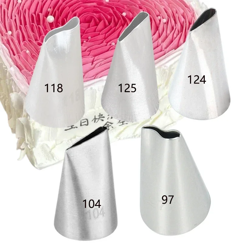 97#118#104#124#125#Stainless Steel Pastry Nozzles Cream Piping Nozzl DIY Cupcake Kitchen Tool Cookie Dessert Decoration Supplies