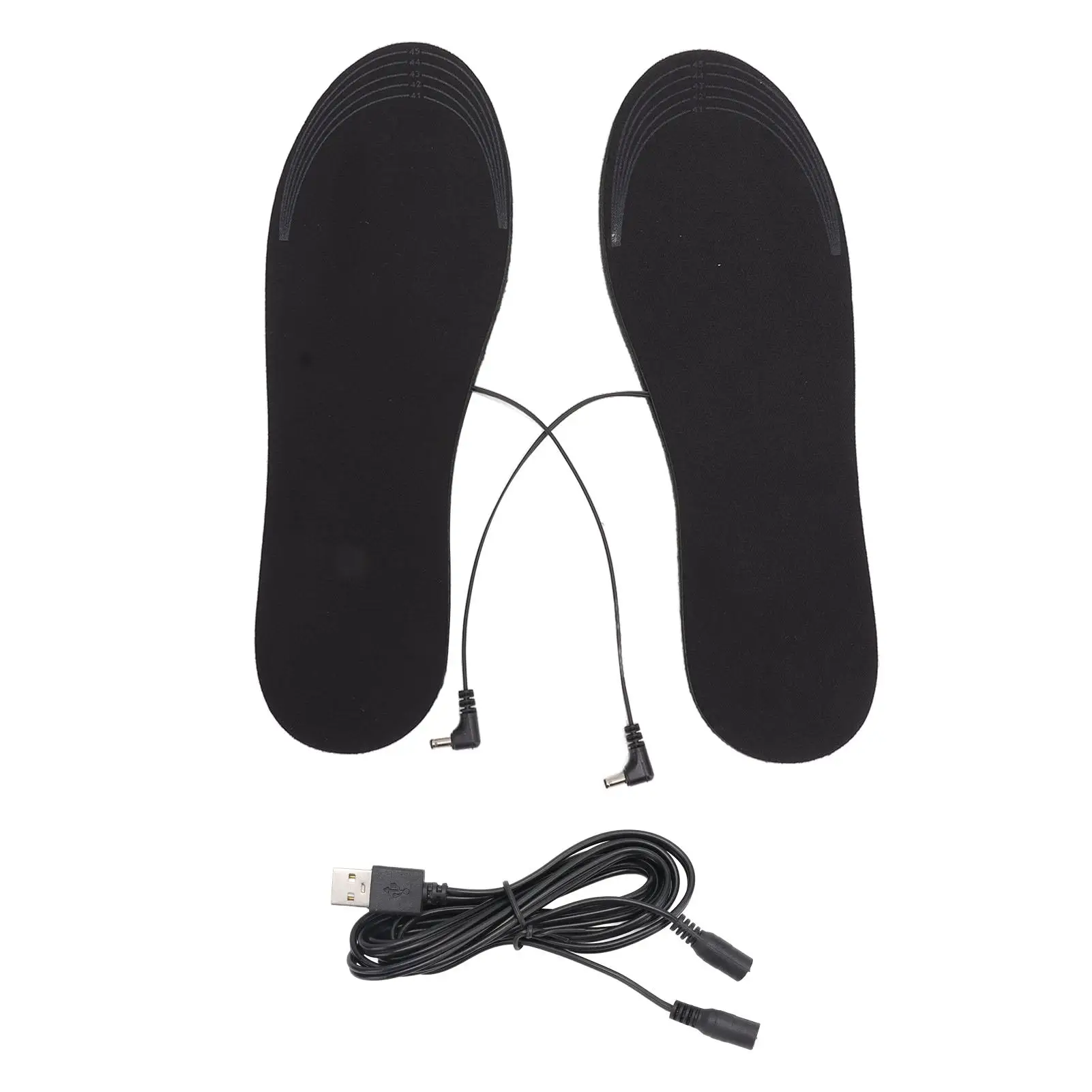 

USB Heated Thermal Insoles for Whole Feet - 1 Pair Electric Heated Insoles, Washable & Tailorable, Stay Warm All Day