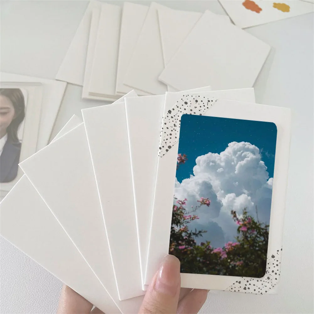 10pcs New Small Card Protective White Cardboard Handmake Card Thicked Paper Anti-bending Double Sided Thick Making Craft Paper