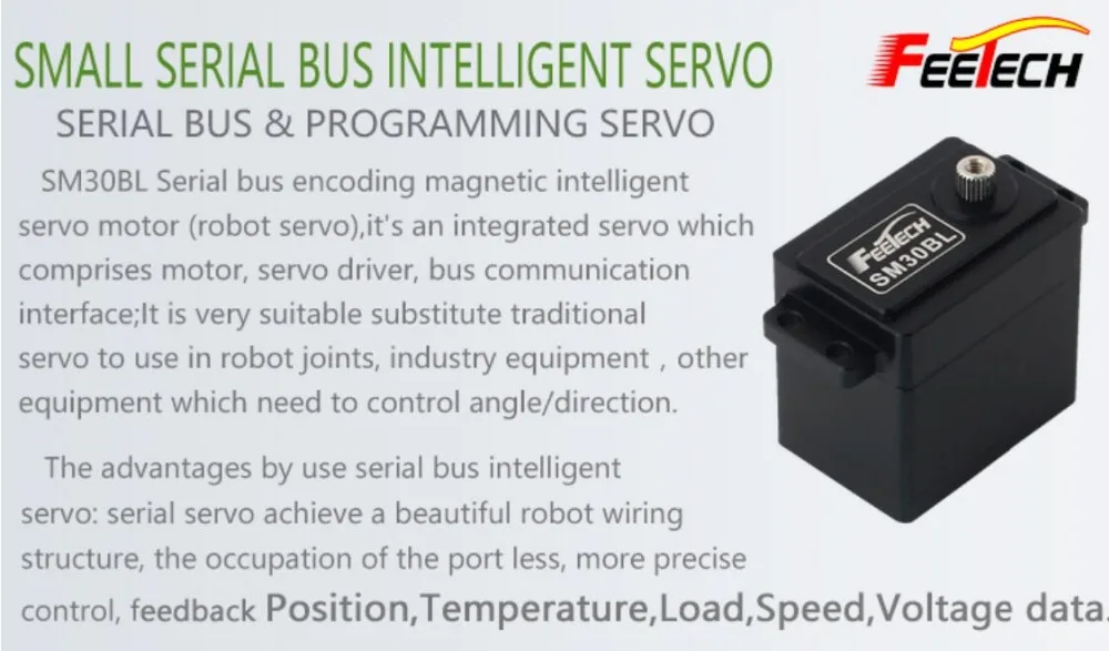 Feetech PLC 制御高解像度 12 ビットブラシレスサーボ 0-360 度フィードバック Mobus 30 キロ高トルク磁気 RC パーツ Accs
