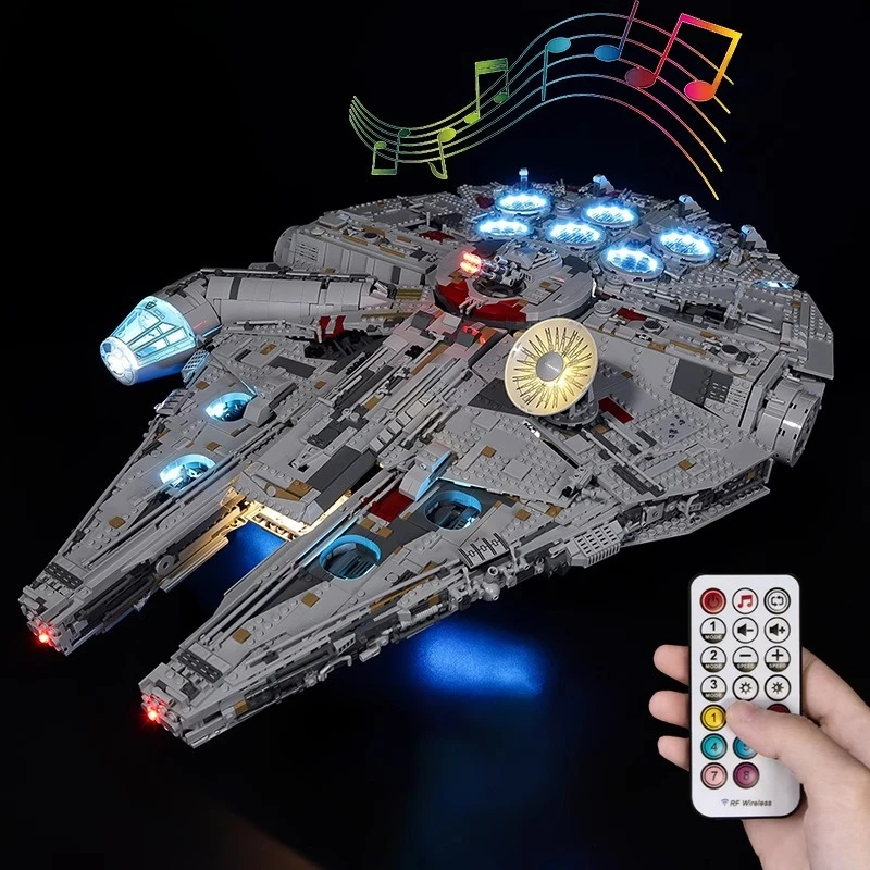 

Набор светодиодного освещения, подходящий для LEGO Millennium Falcon 75192, строительные блоки, игрушки-лампа «сделай сам» (модельные кирпичи в комплект не входят)
