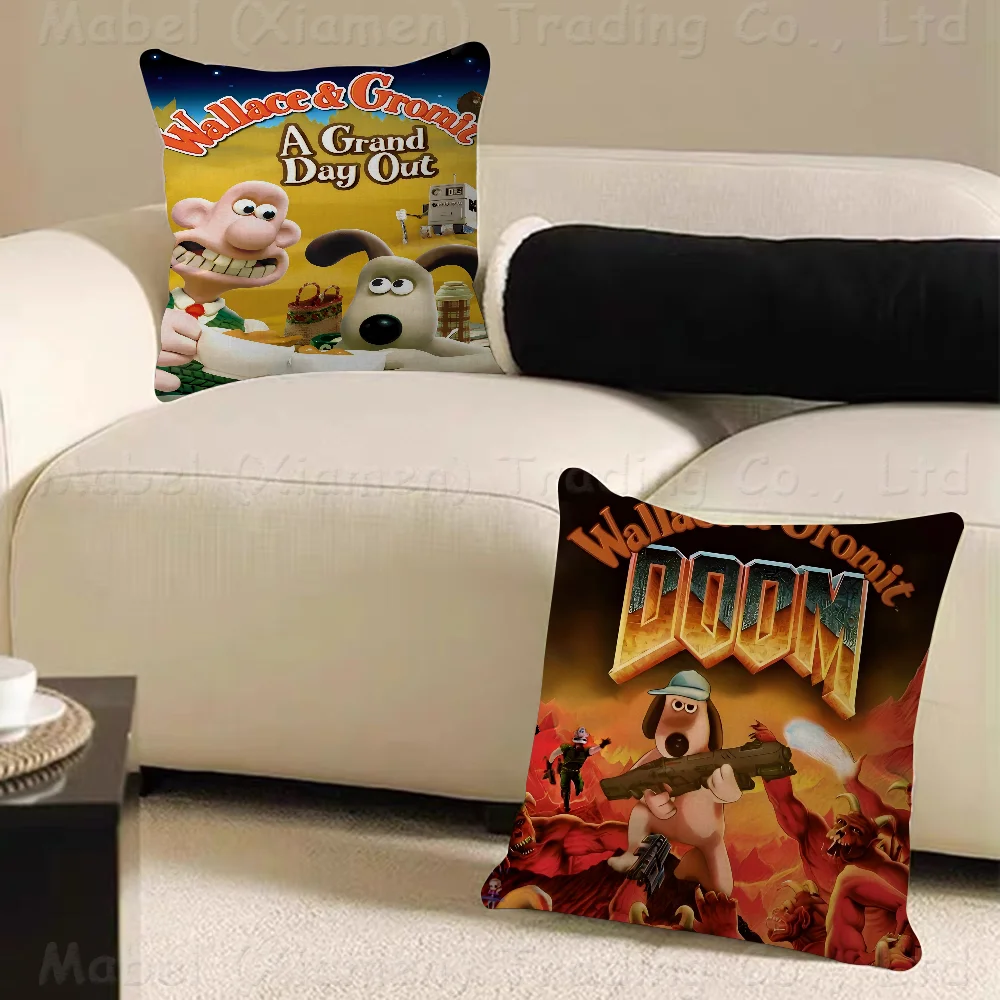 Wallace And Gromits Cushion Cover Pillow Cover Decor Pillowcase Printed Cushion Case For Couch