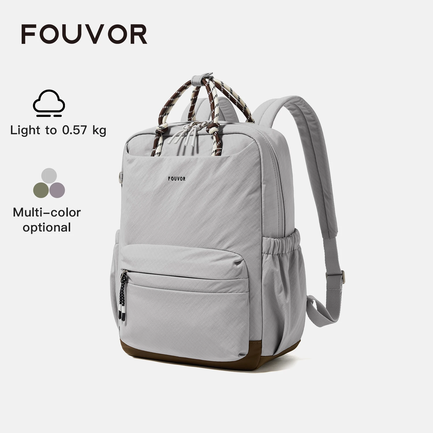 Fouvor Lightweight Large‑Capacity Backpack for Women Water‑Repellent Commute Laptop Bag Travel Student School Backpack 3103-08