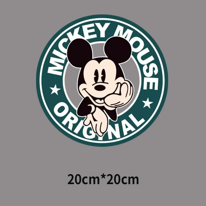 Disney Mickey Mouse żelazko na plastry Hot Transfers odzież z nadrukiem kreskówki Patch koszulka DIY szycie ubrań torba Decration naklejki prezenty