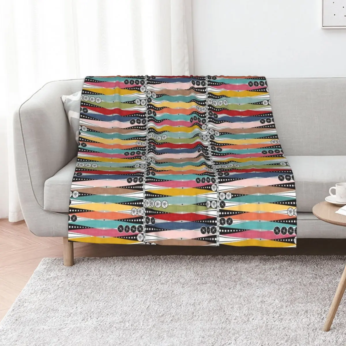 Mid Century Modern ~ Atomic Age Backgammon Throw Blanket Summer Bed Fashionable Bed for sofa Luxury Brand Blankets