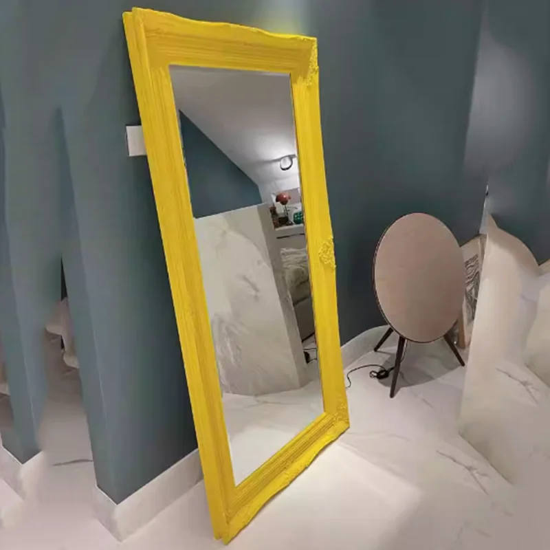 Aesthetic Women Mirror Rectangle Makeup Art Macrame Design Mirror Standing Dorm Espelho Grande Para Quarto Rome Furniture