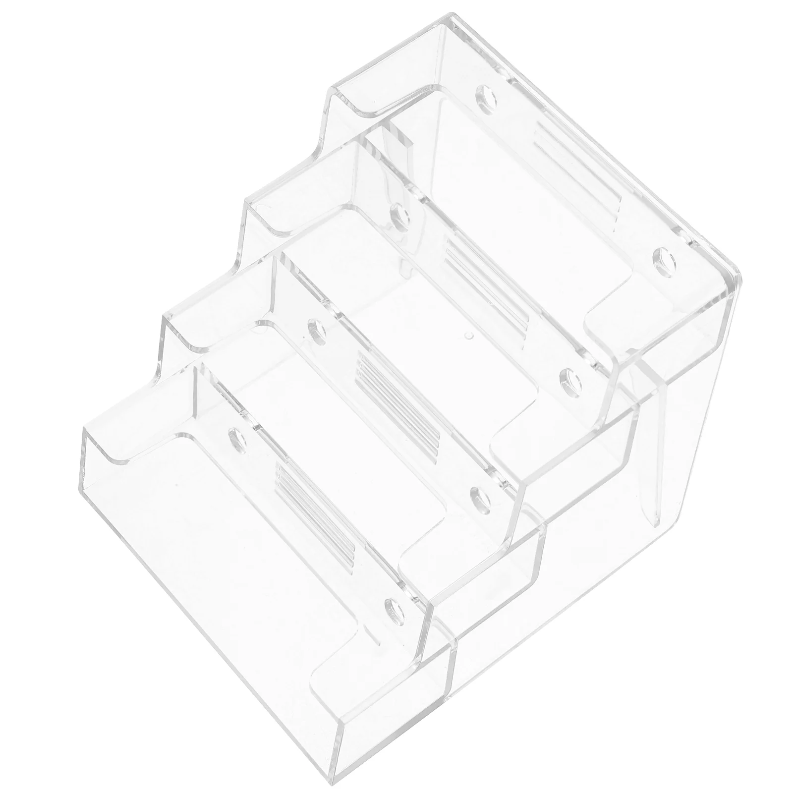 Multi-layer Business Card Box Display Holder Show Rack Organizer for Desk Clear