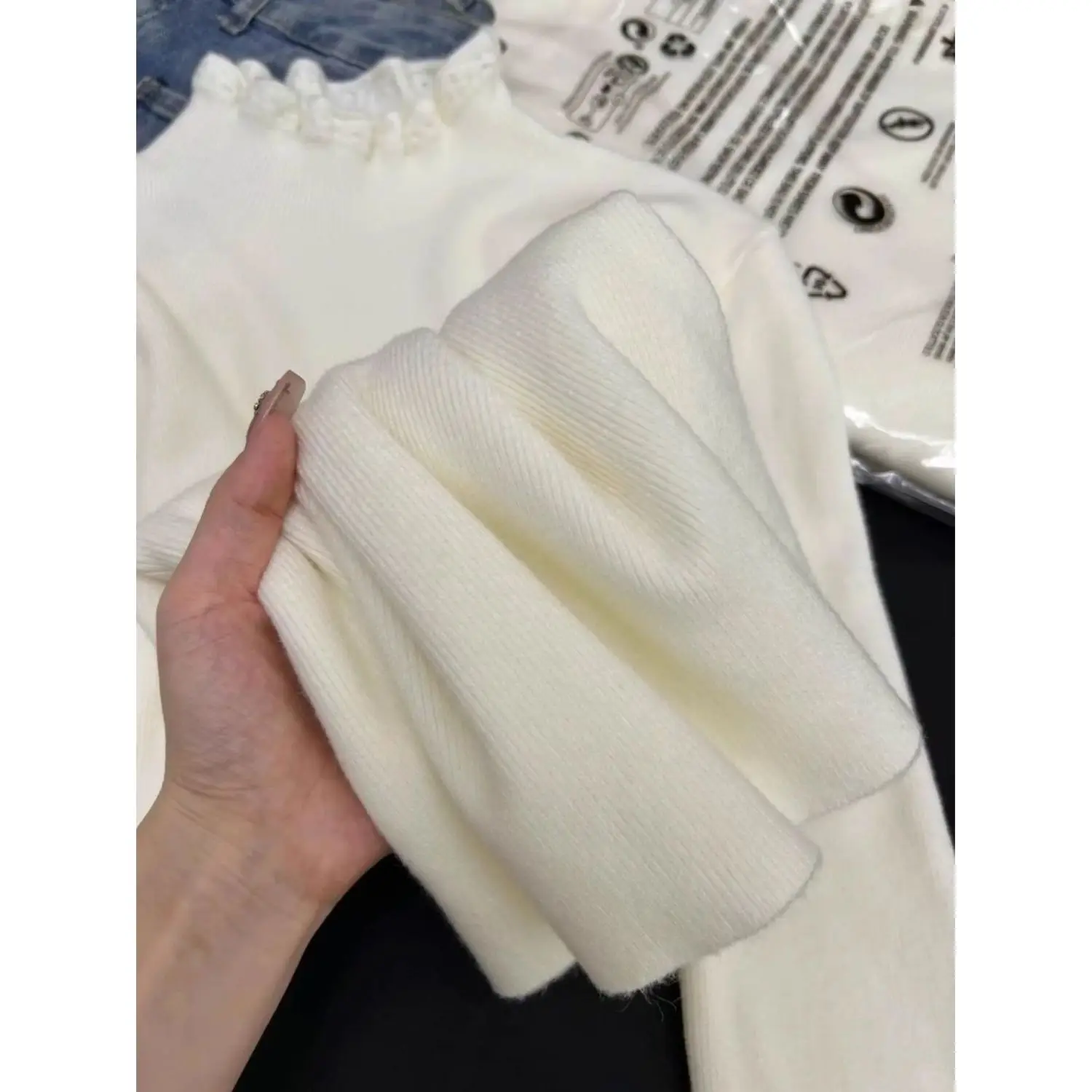 Base de malha macia e lisa de alta qualidade irt feminino longo sve tripulação ne cor pura roupa interna suéter de tartaruga