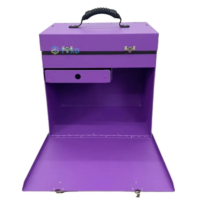 مجموعة أدوات العناية بالألمنيوم D-Flite Deluxe Tack Box Dog Show Groomer Box درج واحد