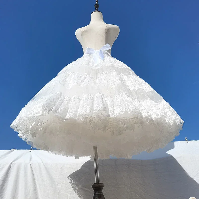 MAGOGO Lolita Tulle Skirt Support Violent Boneless Soft Yarn Long Gorgeous Cloud Petticoat Women Flower Wedding Dress Underskirt