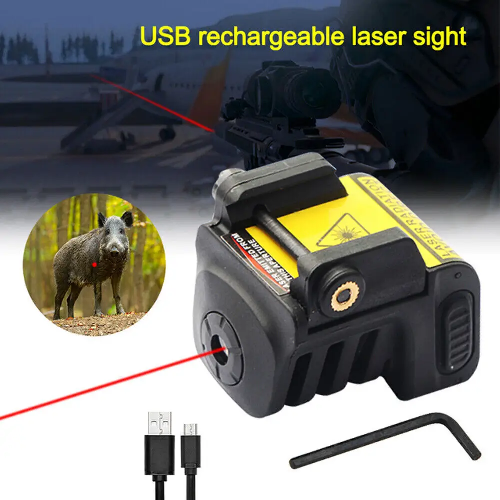 

Tactical Laser Sight Red Beam USB Rechargeable Compact Laser for Picatinny Rail