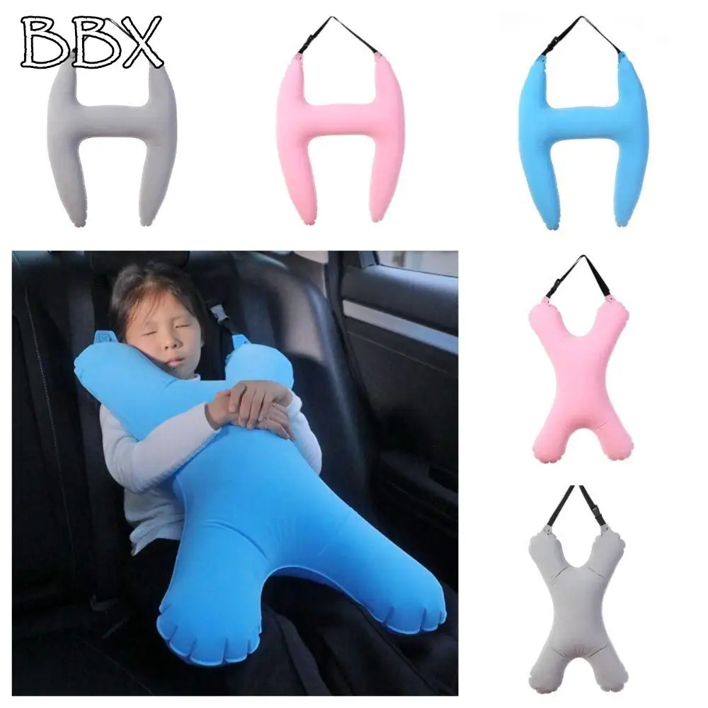 

Self Inflatable Car Sleeping Pillow for Kids Head Support H-Shape X-Shape Air Cushion Pillow Comfortable Portable Car Headrest