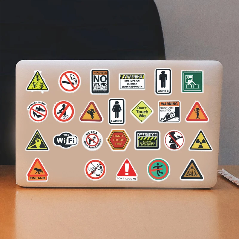 50PCS Warning Patte… - image