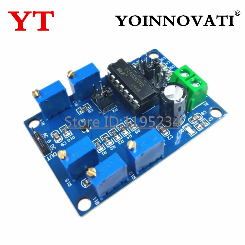 ICL8038 Waveform Signal Generator Sine Triangle Square Wave Module 10Hz-450KHz Medium and Low Frequency Signal Source 12V to 15V