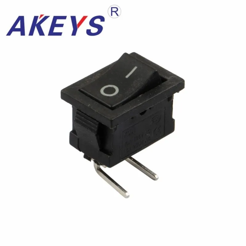 10PCS KCD1-101L 2pins 15*21MM Foot - bending switch Copper foot rocker switch
