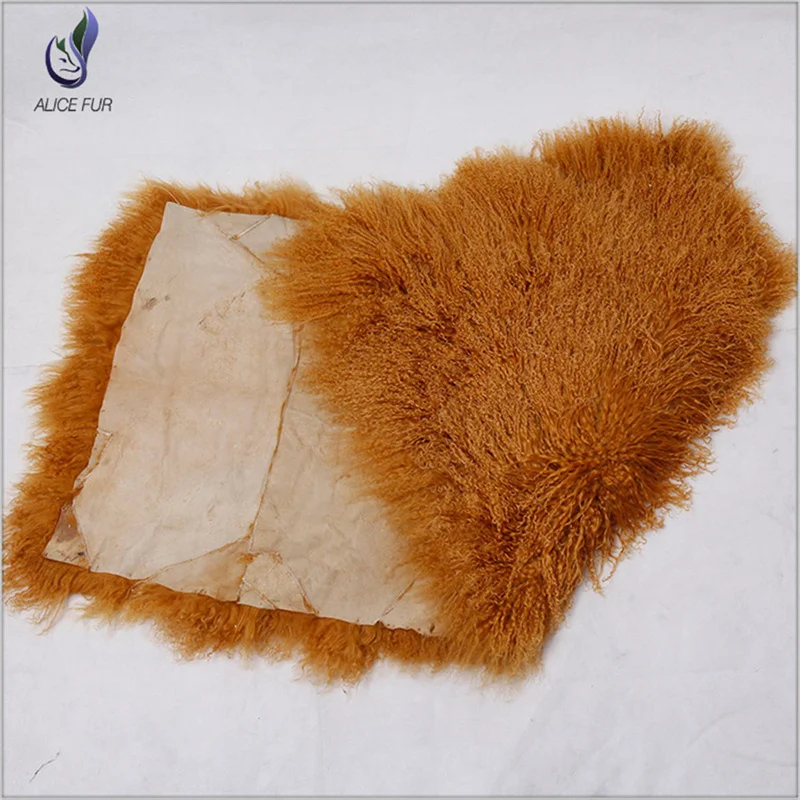 Mongolian Tibetan Lamb Fur Long Curly Hair 60x120cm Sheepskin Plate