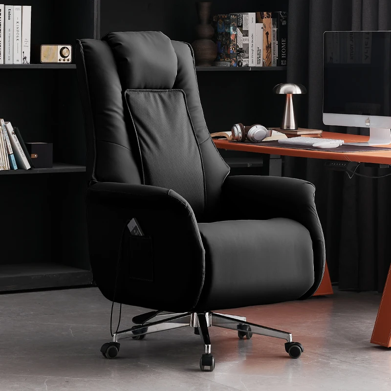 Modern Luxury Office Chair Salon Vanity Lazy Leather Lightweight Reading Office Chair Rocking Portable Mobilya Home Furniture