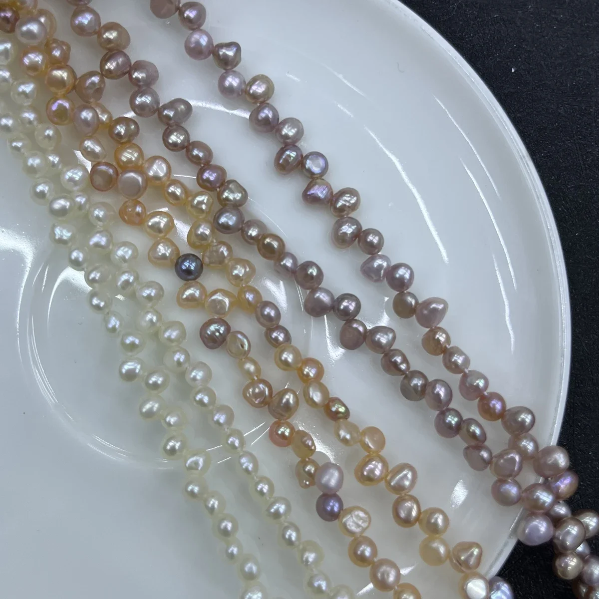 

4-5mm 4A Natural Freshwater Purple Yellow White Baroque Pearl Bead Jewelry Make DIY Necklace Bracelet Accessories Women Wedding